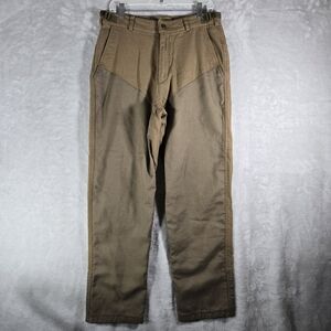 Columbia Brush Pants Men 34x32 Brown Canvas Double Knee Briar Proof Duck Hunting